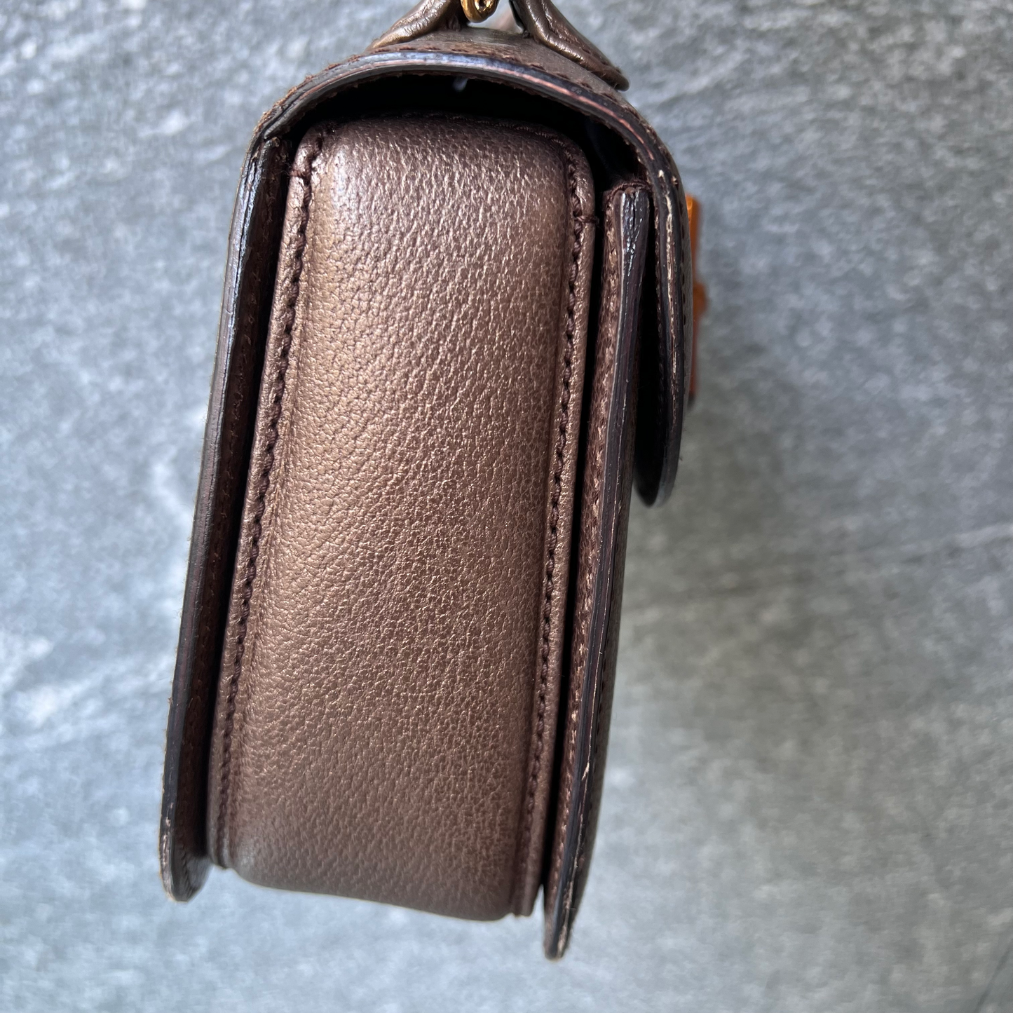 グッチ バンブー ハンドバッグ レザー ブラック 2WAY