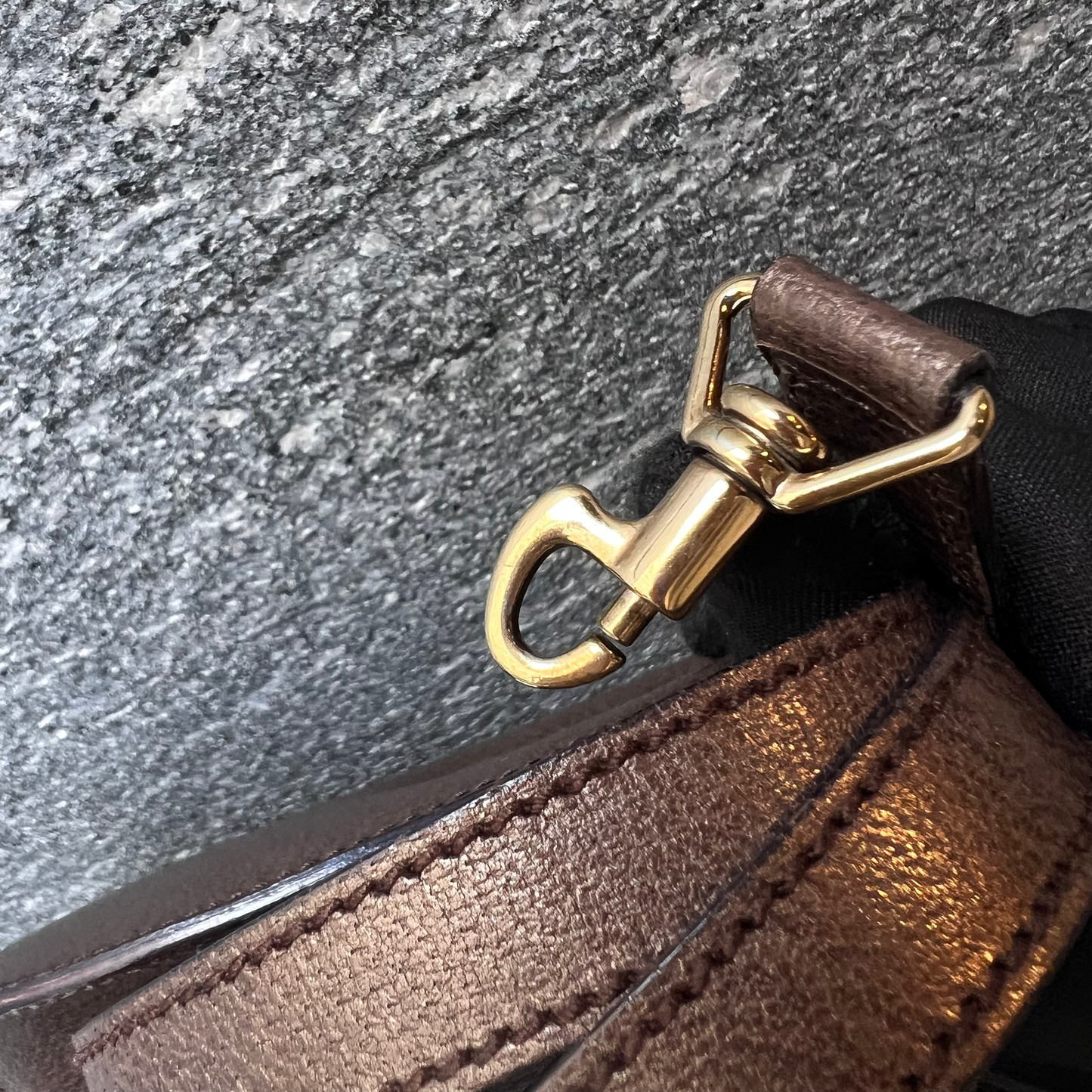 グッチ バンブー ハンドバッグ レザー ブラック 2WAY